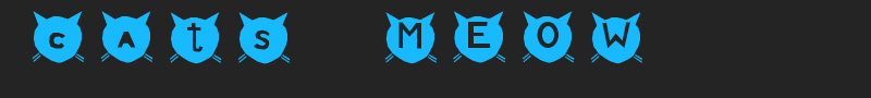 cats MEOW font